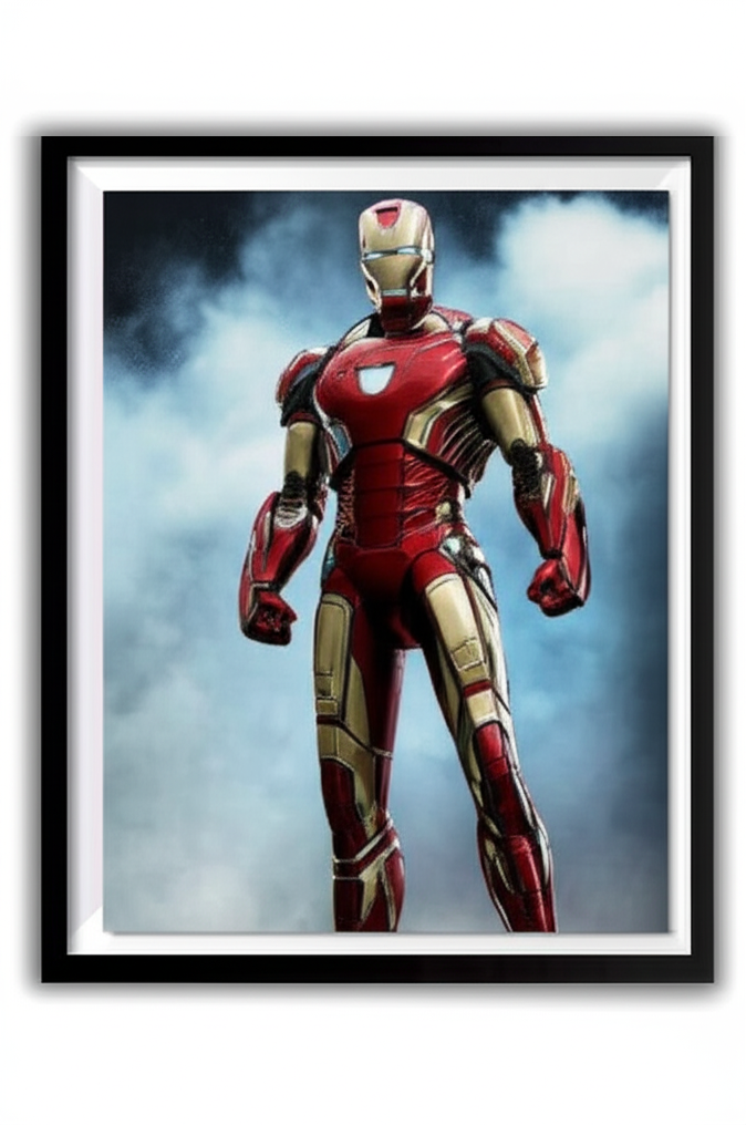 Ironman A4 Size Poster With White Frame