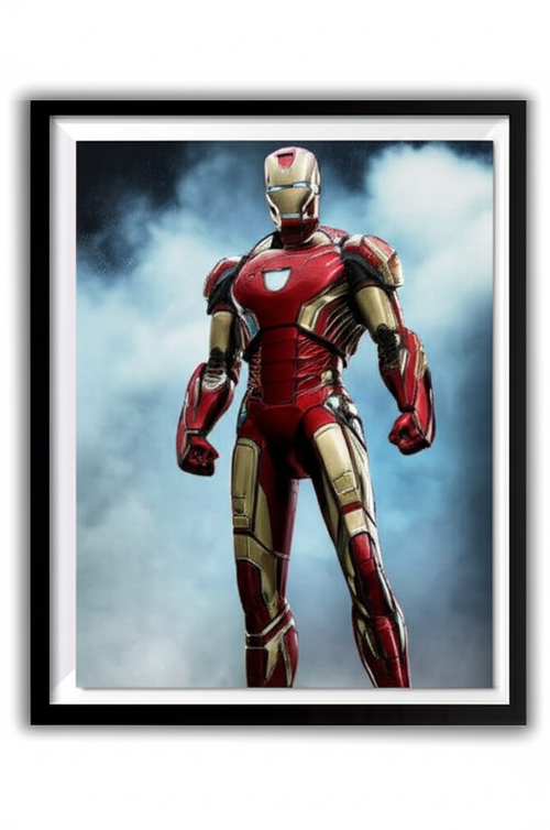 Ironman A4 Size Poster With White Frame