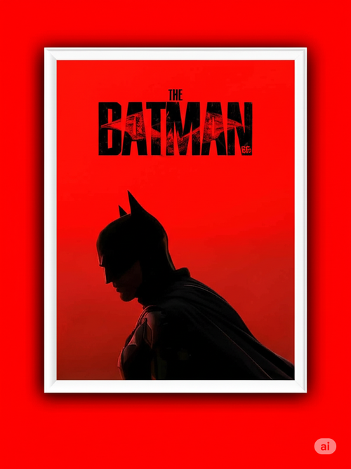 Batman A4 Size Poster With White Frame