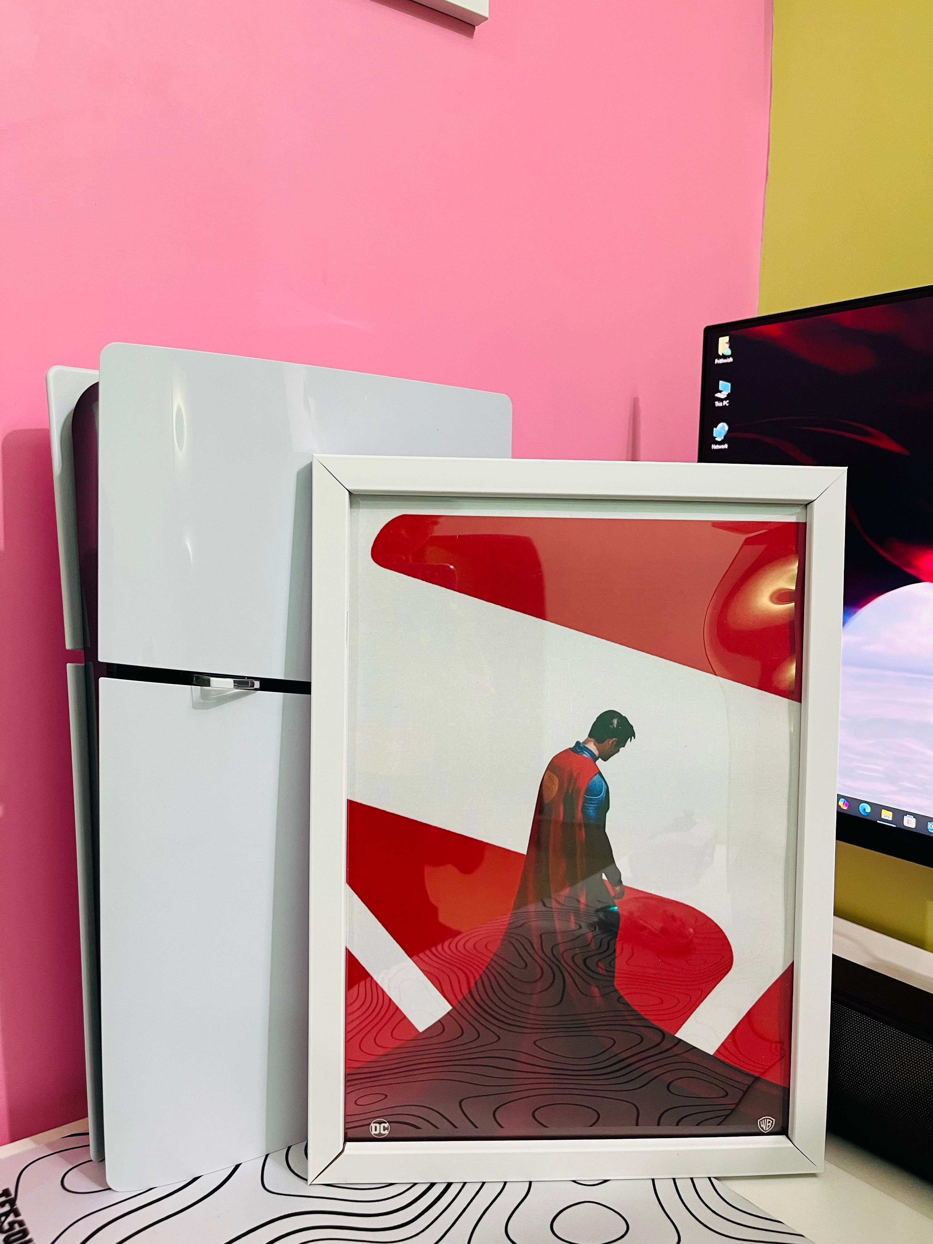 Superman A4 Size Poster With White Frame
